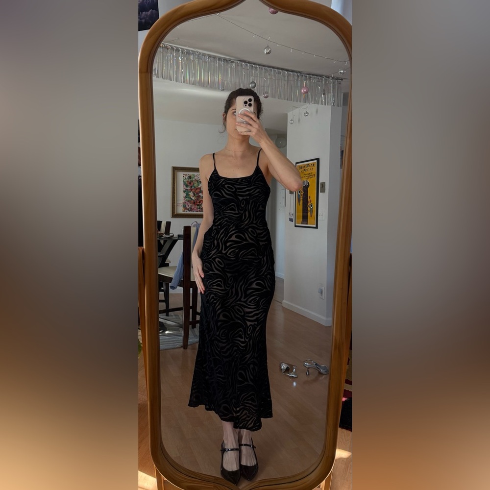 Black sheer dress